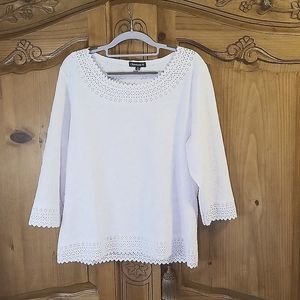 Chances R white knit top